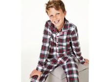 Family Pajamas Toddler Little Big Boys 2pc Holiday PJ Set Stewart Plaid Small 
