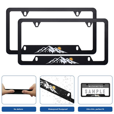 #ad #ad 2x For Subaru Accessories Snow Mountains Sunrise Car License Plate Frame Cover $17.29