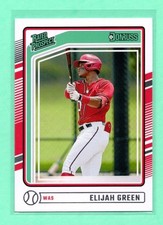 2024 Panini Donruss Elijah Green #161 Rated Prospect RC Washington Nationals