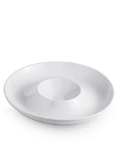 LAUCHUH Porcelain Chip and Dip Serving Set Divided Serving 12 inch-set of 1