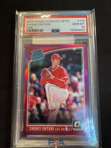 2018 Panini Donruss Optic - Shohei Ohtani #176 Pink Prizm Pitching (RC) PSA 10