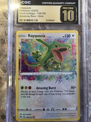 Pokemon Vivid Voltage Rayquaza Amazing rare 138/185 CGC Pristine 10