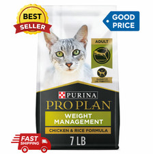 Weight Management Dry Cat Food Chicken & Rice Formula 7 lb Bag Healthy Diet 4.80 per gallon