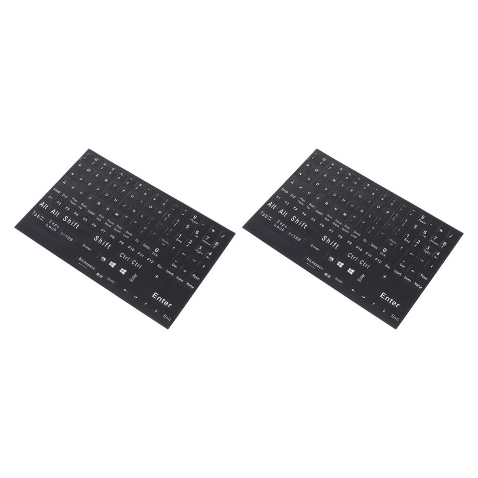 2 Sheets Englische Tastaturaufkleber Für Computer Laptop -Tastaturaufkleber - Bild 3 von 4