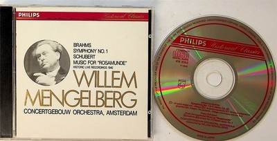 MENGELBERG Brahms Symphony No.1/Schubert Live 1940 CGb CD (Philips JAPAN) PPcase