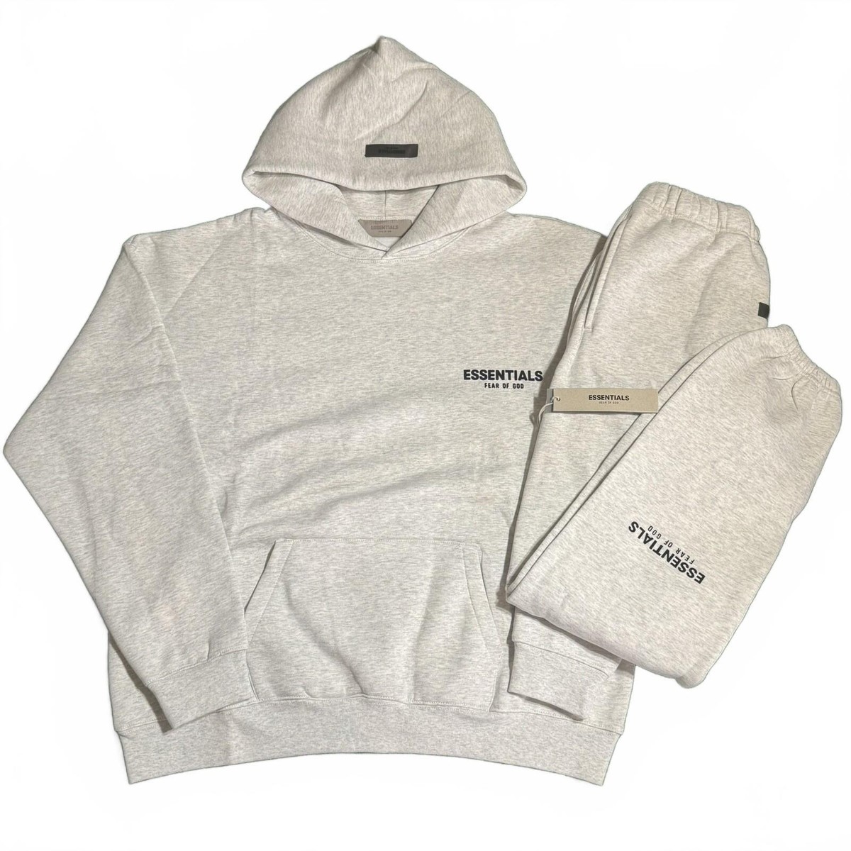 Fear of God Essentials Set Hoodie + Sweatpants Light Oatmeal XL