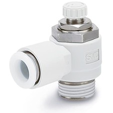 1 pc SMC CORPORATION AS1201F-M5-04-J Flow/Speed Control,elbow,w/4mm fitting,M5