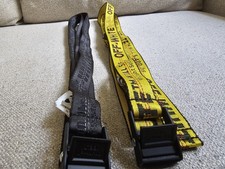 Off-White Industrial Belt Bundle  Gently Used Black and Yellow  All Black
