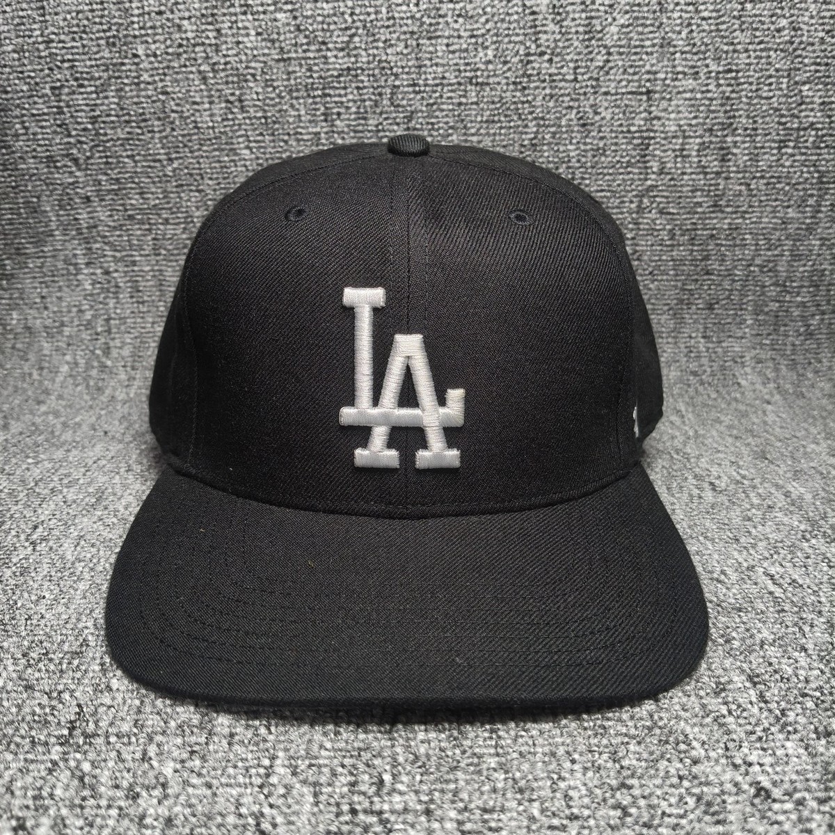 47 Brand Los Angeles Dodgers Black Snapback Cap Flat Brim Hat