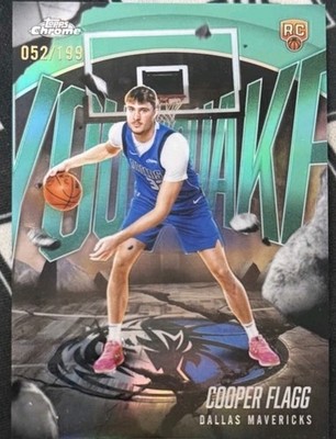 2025/26 Topps Chrome Cooper Flagg Youthquake AQUA REFRACTOR /199  Mavericks ROY