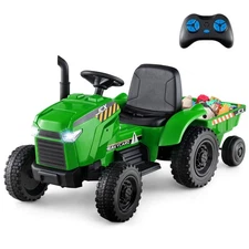 2-in-1 Kids Ride On Tractor 12V Battery Powered Toy Car w/ Remote Control