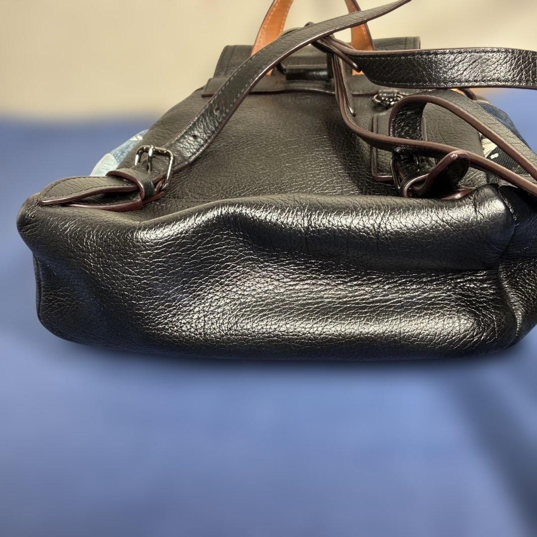 Coach patchwork 37743 Backpack Leather Denim Blue… - image 16