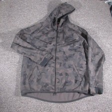 Nike Hoodie Mens XL Gray Camouflage Full Zip Tech Sweatshirt Camo Army Pattern