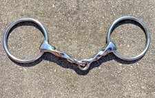 EXCELLENT Slow Twist Ring Snaffle Bit for English Horse Bridle w/ 5" Mouth Size