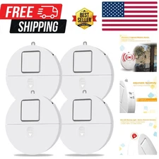 Ultra-Loud 120dB Vibration-Activated Window Alarm - 4-Pack for Security