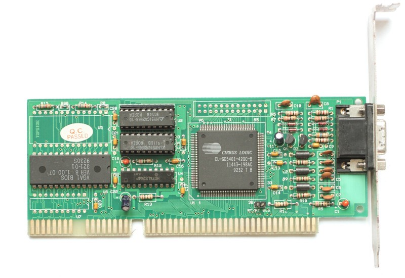 ISA graphics card - Cirrus Logic CL-GD5401 - 256KB - TESTED - NO TARIFF