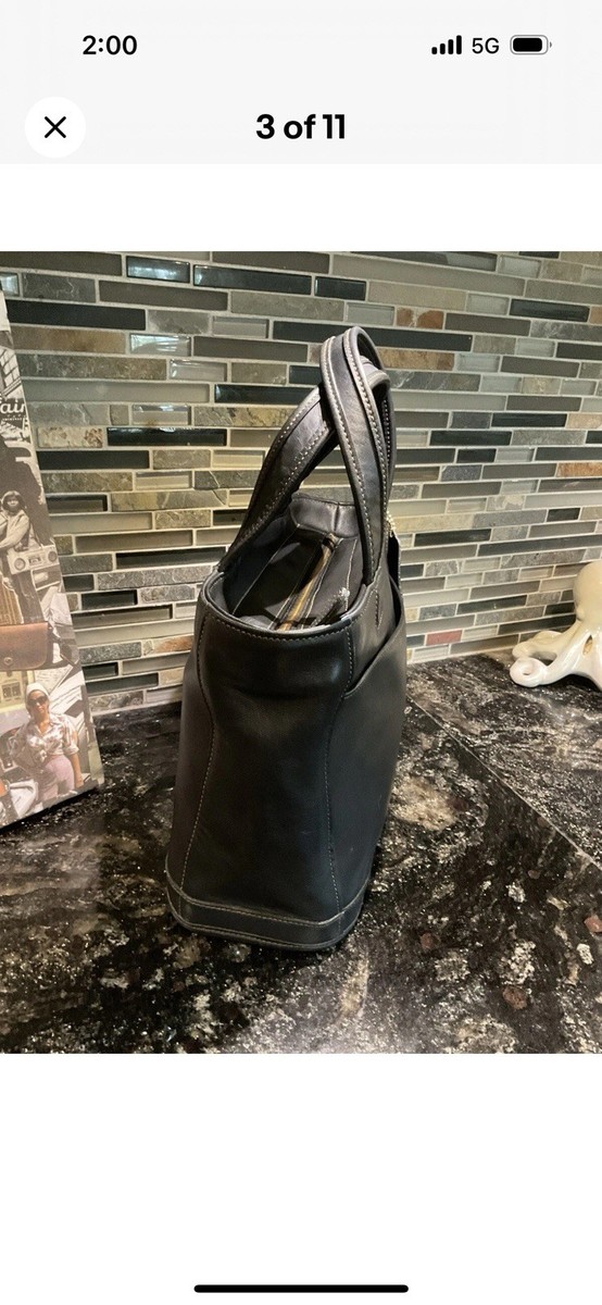Coach Vintage Bleecker Satchel Bag 9303 & 9311 Black Glovetanned