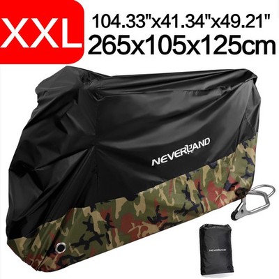 XXXL Camo Motorrad Abdeckplane UV Outdoor Motorradgarage Motorroller Abdeckung