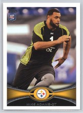 2012 Topps #401 Mike Adams Rookie RC - Steelers