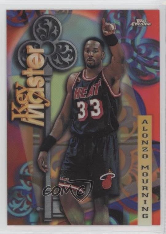 1997 Topps Chrome Season's Best Key Master Refractor Alonzo Mourning #24 HOF b8d