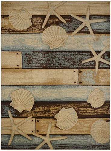 s Area Rug, 5'3"x7'3", Sea Life  - Image 2 of 4