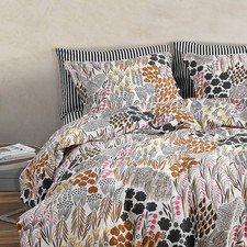 KING Size MARIMEKKO LETTO Comforter SET 2 King Pillowcases Cotton 96x108 Mint