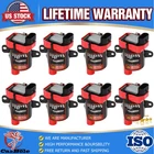 8Pack Round Ignition Coil For Chevy Silverado 1500 2500 GMC 4.8L 5.3L 6.0L UF262