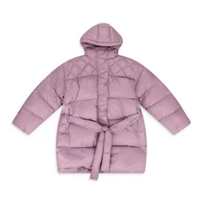 NWT CALLIPYGIAN PURPLE LONG BELTED PUFFER JACKET SIZE M $395