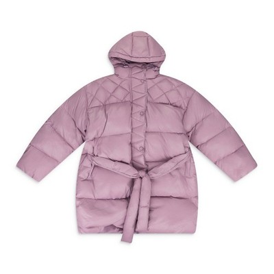 NWT CALLIPYGIAN PURPLE LONG BELTED PUFFER JACKET SIZE M $395