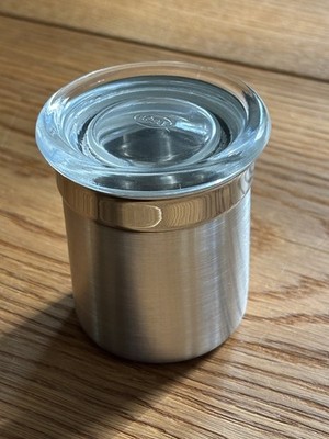 ''RÖSLE'' - offene Küche / 1 x Gewürzdose / Glas-Deckel / Edelstahl -0,1 L