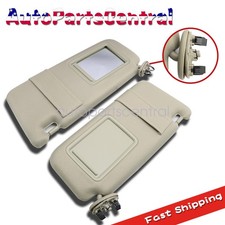 Fit 2007-2011 Toyota Camry 2.4 2.5 3.5L Tan Beige Sun Visor Pair Left Right 2pcs