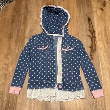 Girls Matilda Jane sz 6 Make Believe Far From Fiction blue hooded jacket