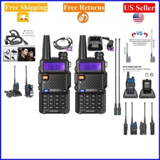 UV-5R Dual Band VHF/UHF Walkie Talkies 2 Pack, Long Range, Rechargable