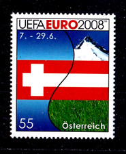 Österreich UEFA EM Zeichnungen Kunst Fußball Sport Flaggen Großglockner Mi 2726