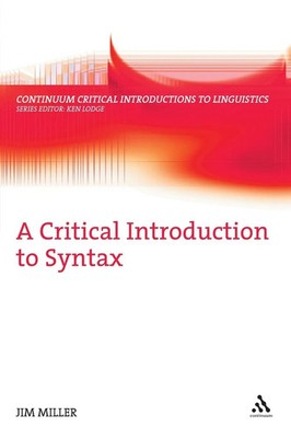 Jim Miller | A Critical Introduction to Syntax | Taschenbuch | Englisch (2011)