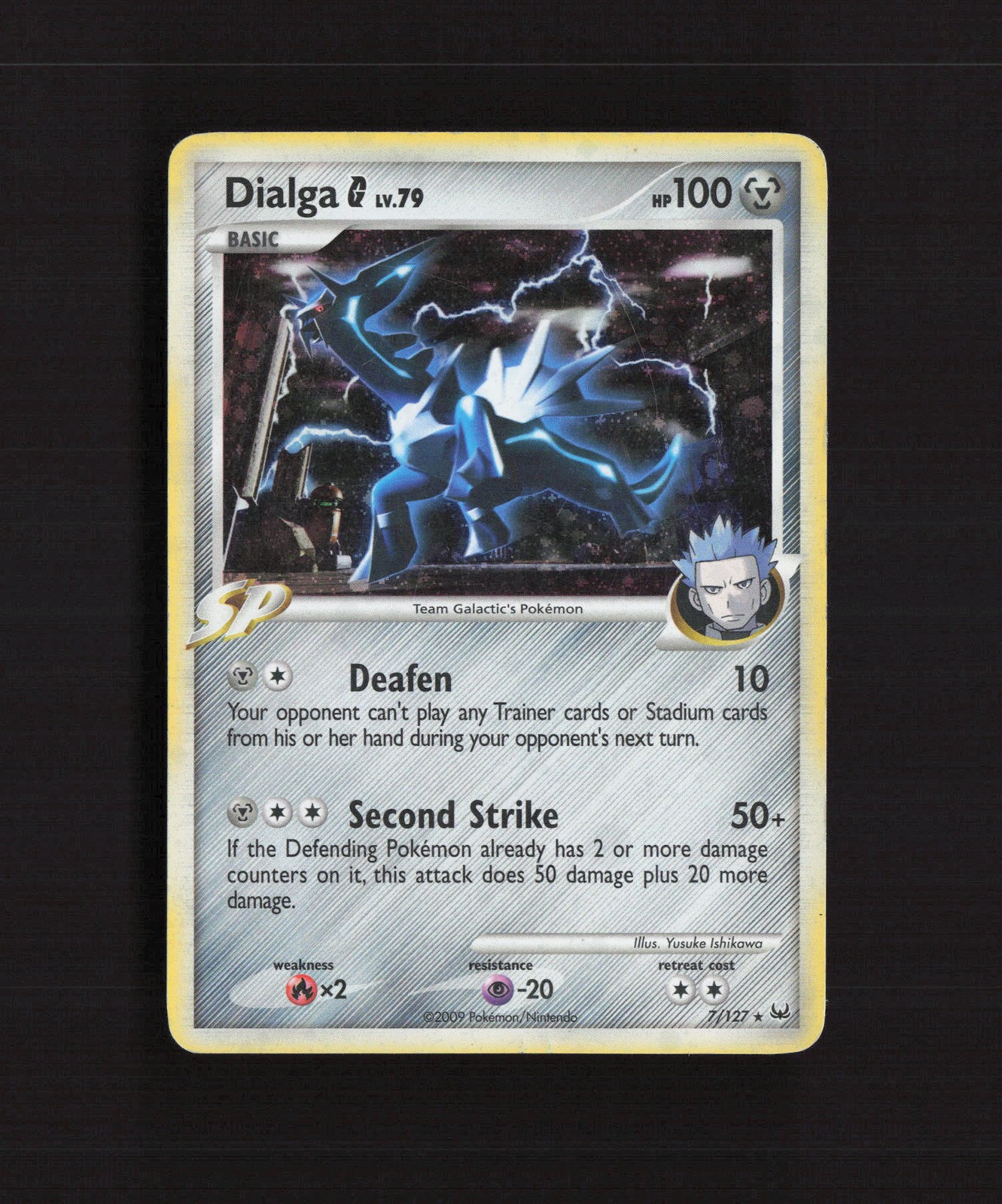 Dialga G 7/127 Platinum Holo Rare Pokemon Card DMG