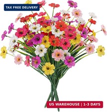 MACTING Artificial Flowers for Outdoors 6 Bundles Fake Flowers UV Resistant Faux