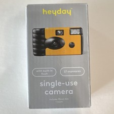 Heyday Single-Use 35mm Camera Built-In Flash Fixed Focus 27 Exp Yellow/Black