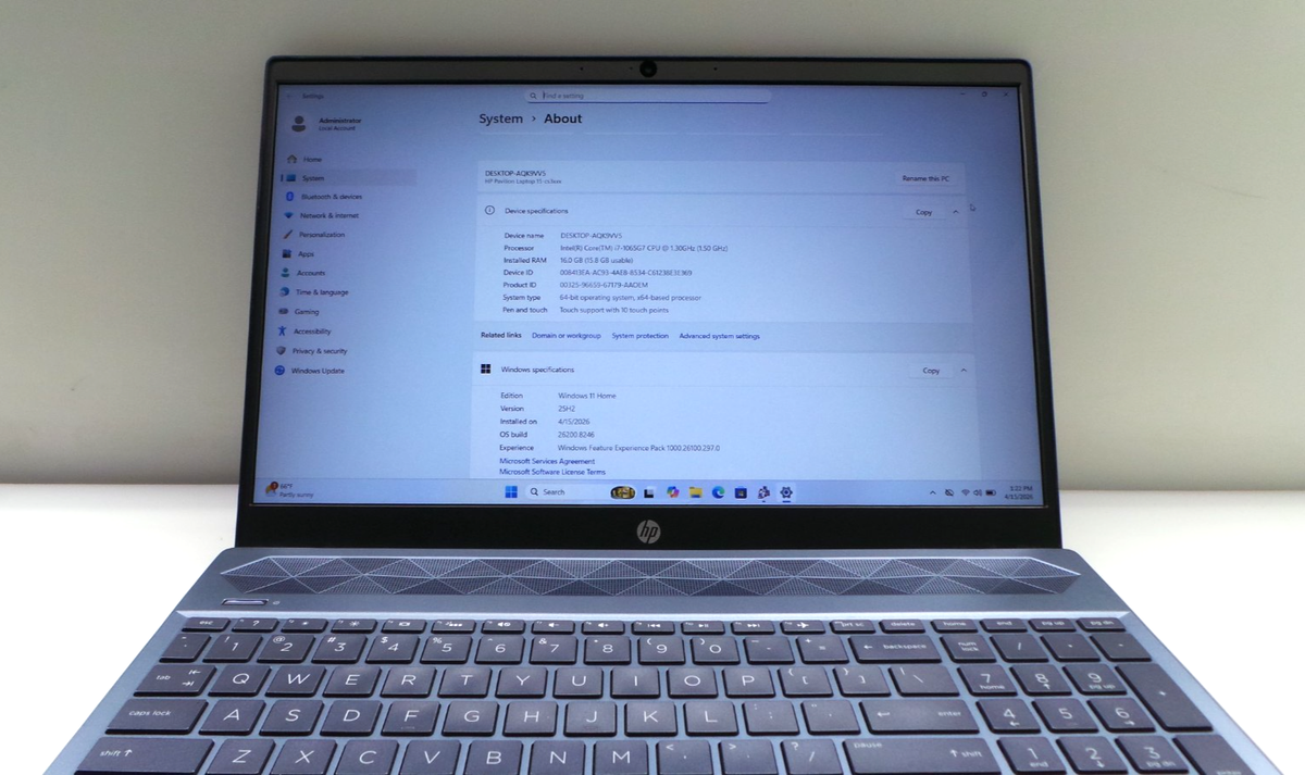 HP Pavilion Lap. 15-cs3073cl 15.6