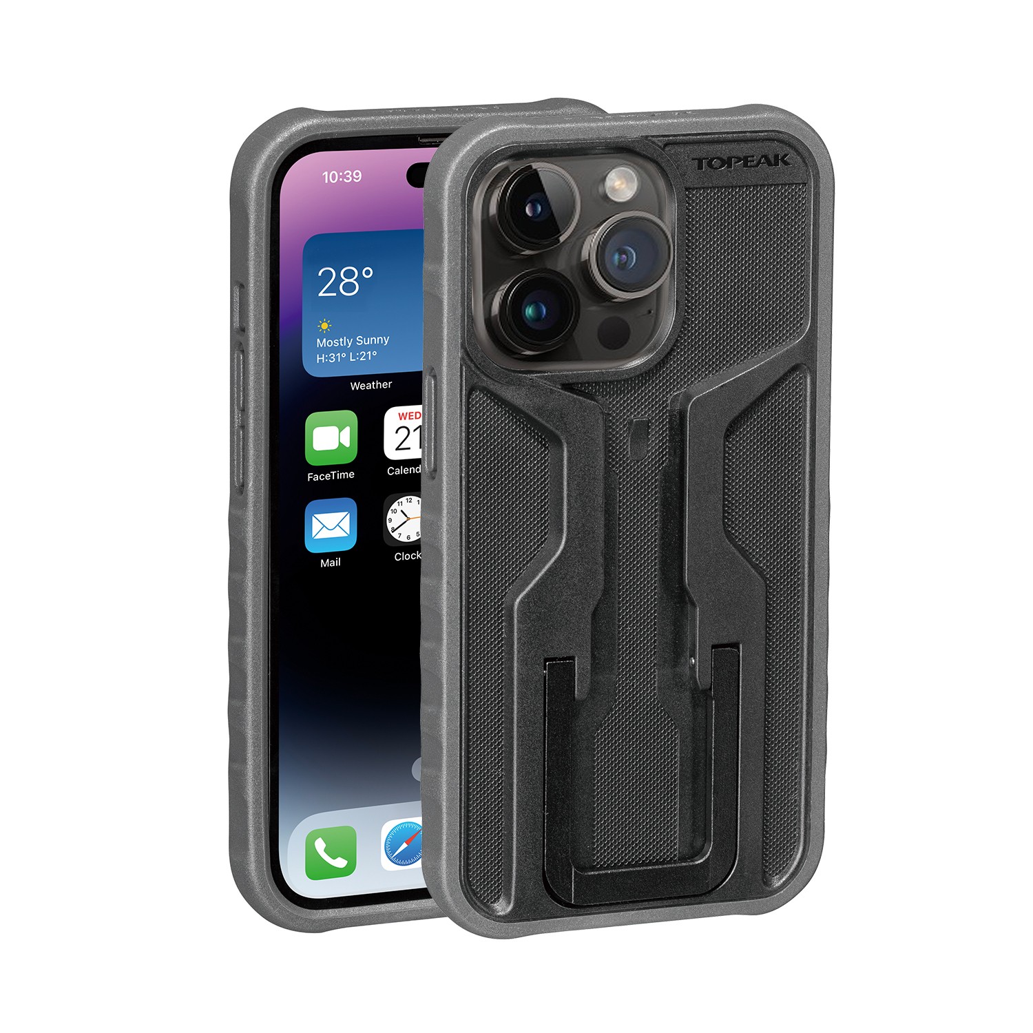RideCase iPhone 14 Pro antichoc avec béquille intégrée