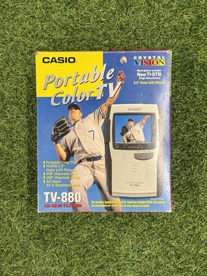 NEW Casio TV-880 Portable Color TV 2.3” LCD | VHF/UHF | AV Input