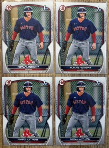 2023 Bowman Paper Prospects 1st Card Roman Anthony LOT of 4 cards Red Sox 🔥🔥