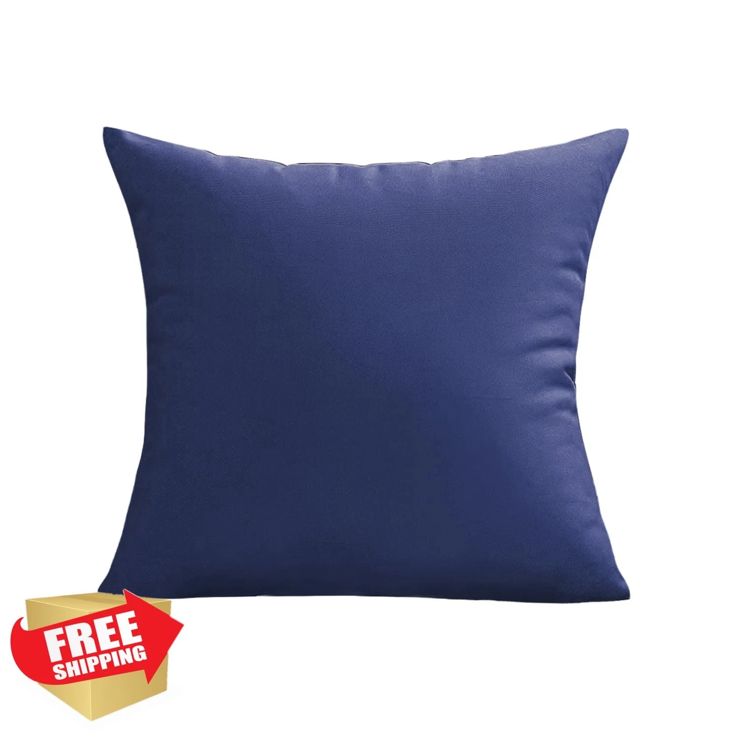 VAKADO 22x22 Set of 2 Dark Blue Outdoor Waterproof Throw Pillow Covers