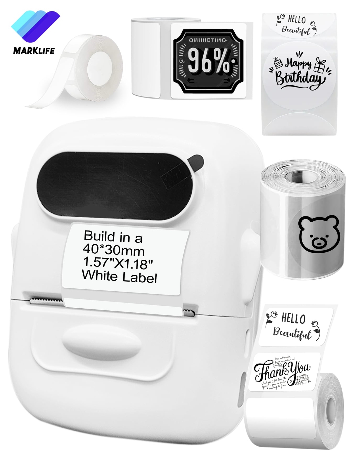 Bluetooth Label Maker Machine 2-Inch Thermal Printer for Office and Home Use  -image