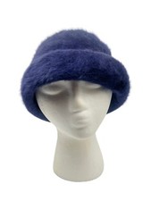Vintage Angora Blue bucket hat made in England John Wanamaker Redleaf