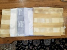 Woman's Scarf Neckerchief 20" Square Stripped Sheer/Semi Sheer Lot of 5