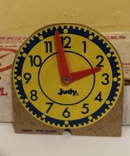 Lot of 10 Vintage Judy Educational Original Wood Mini Clocks w/ Box 209041