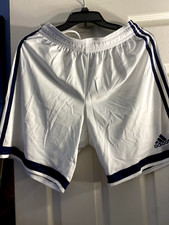 Kids Adidas Clima365 Shorts White with Blue Striping Size Large
