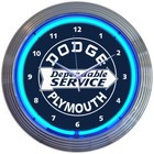 Neon Clock - Dodge Plymouth Dependable Service 15" 8Dodge * Ships Free to Us!