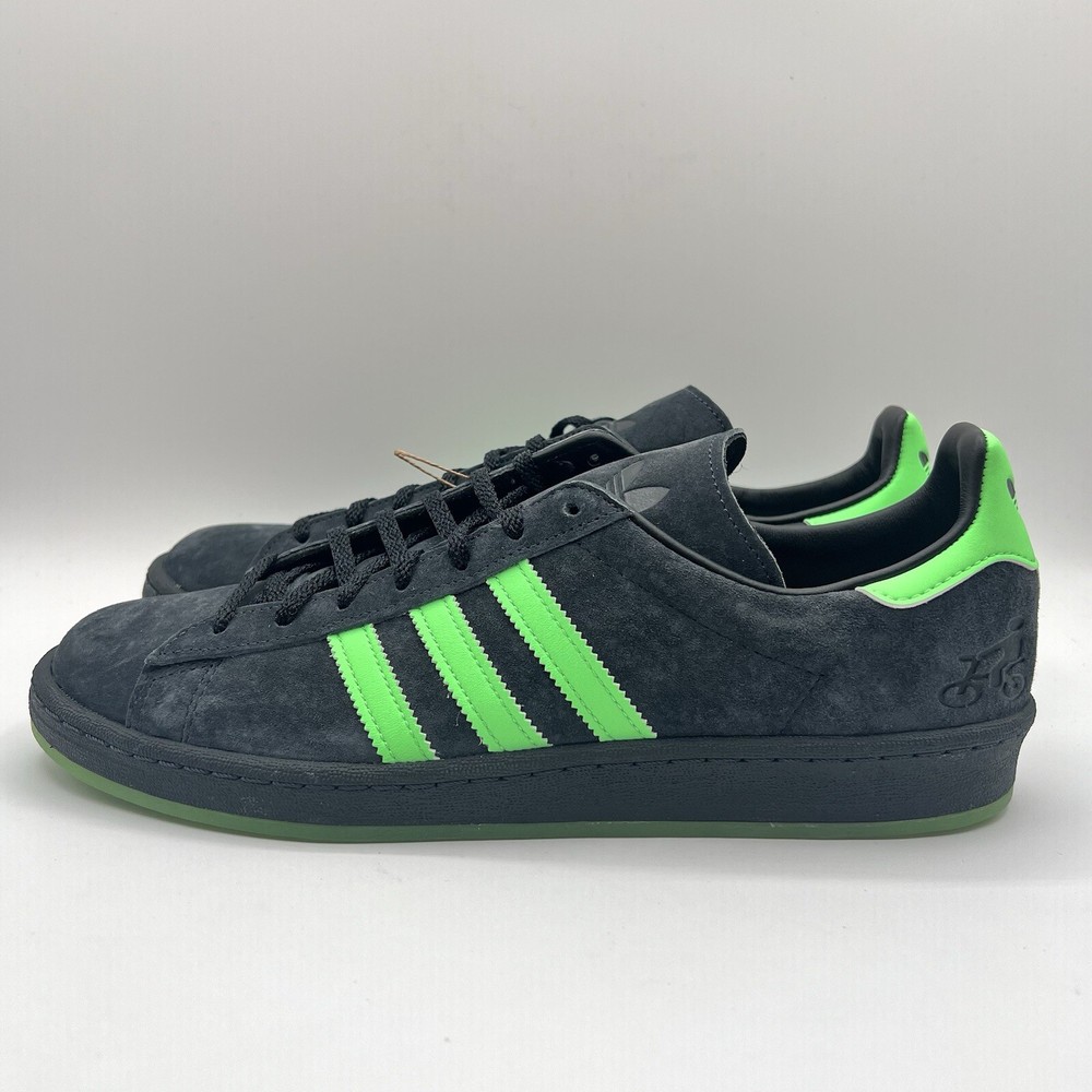 Adidas Men’s Campus Originals Size 10.5 Black/Green |GZ9435|
